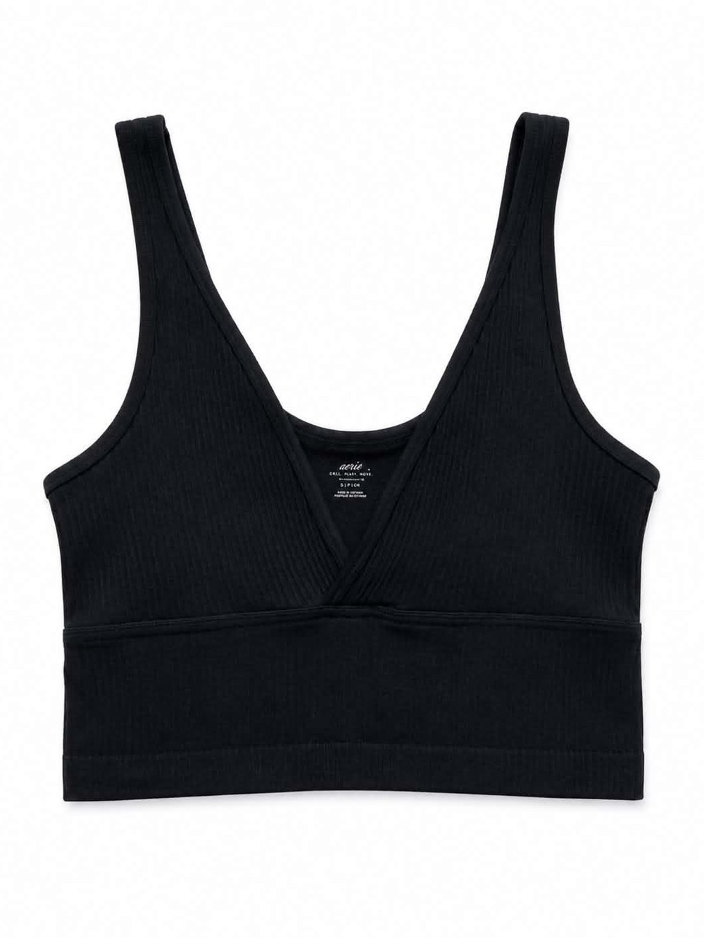Urban Outfitters Out From Under Deep-V Black Ribbed Bralette – M/L GUC